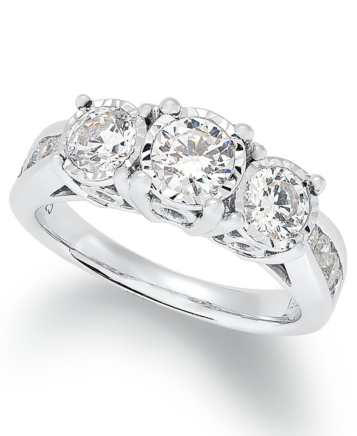 Diamond Trinity Ring (1-1/2 ct. t.w.) in 14k White Gold